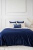 Marineblaues Set von 5 dekorativen Kissen für das Schlafzimmer Bergen